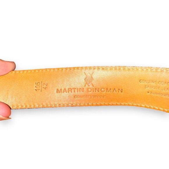 Martin Dingman Countrywear Brown Coachman Leather Belt Size 42 - Picture 5 of 6